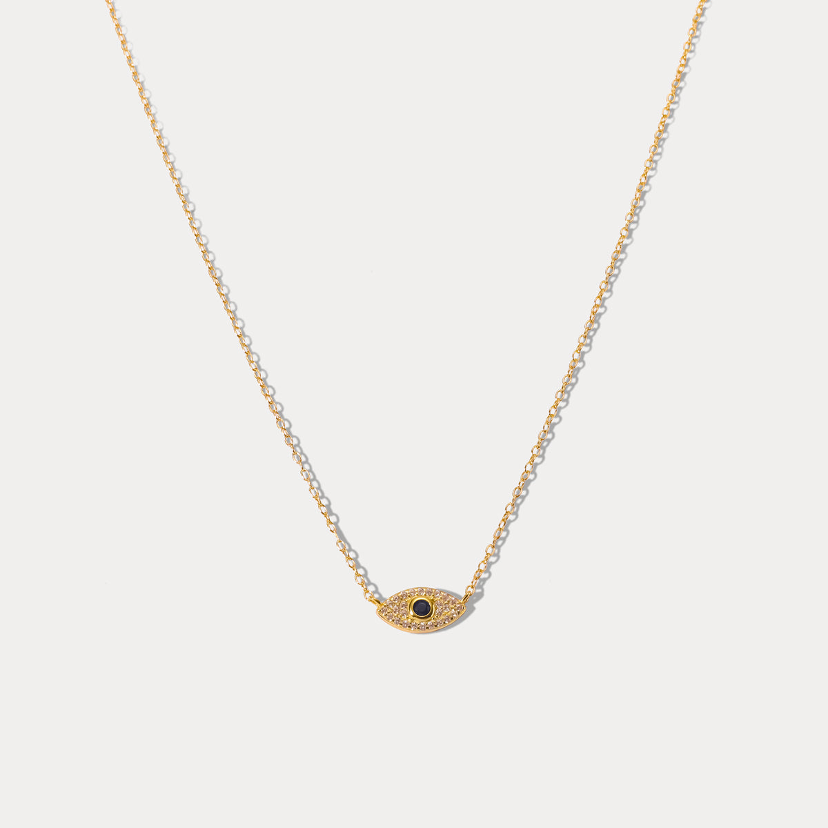 sapphire evil eye diamond pendant 18k gold necklace