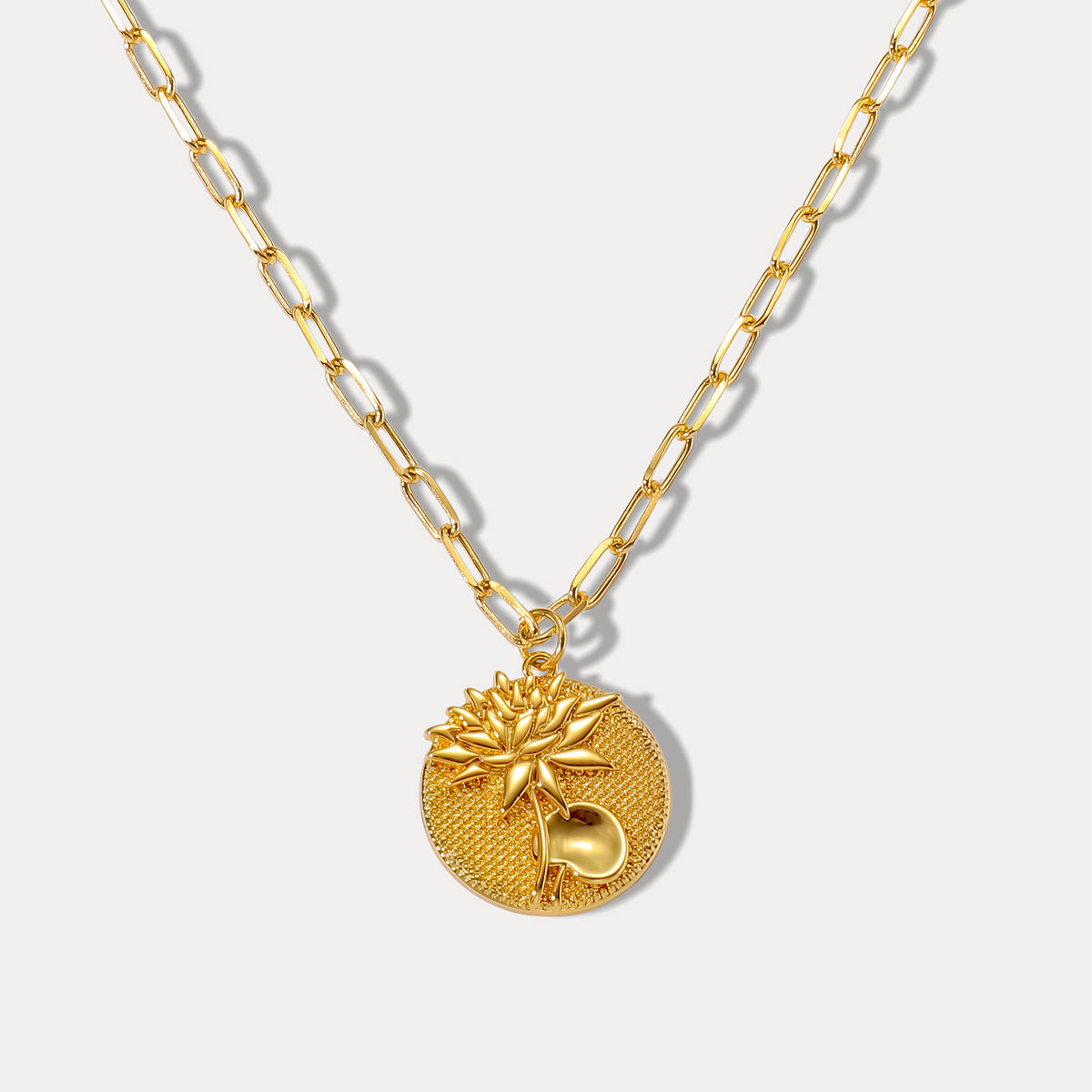 Selenichast floral pendant lotus necklace july