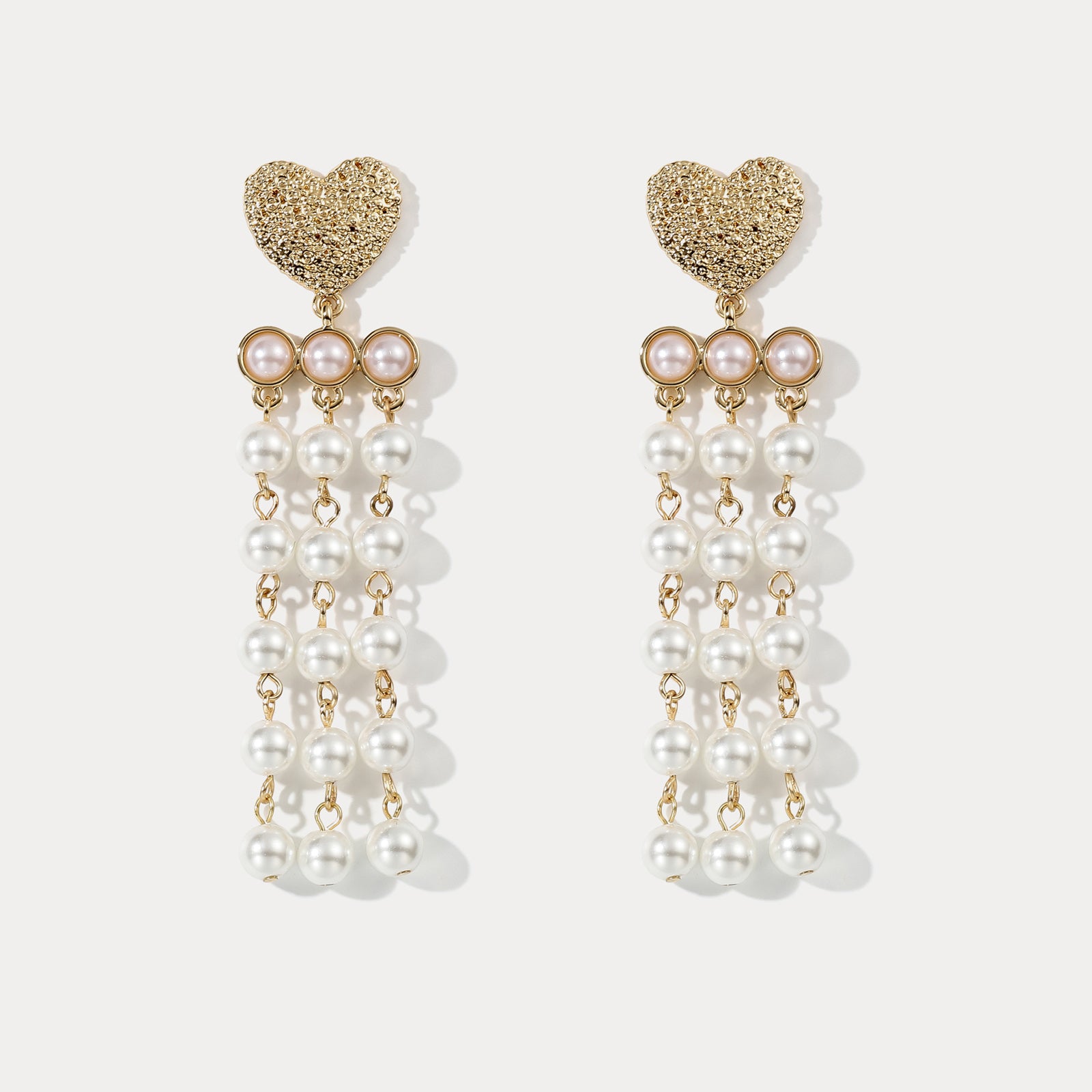 Selenichast Pearl Tassel Earrings