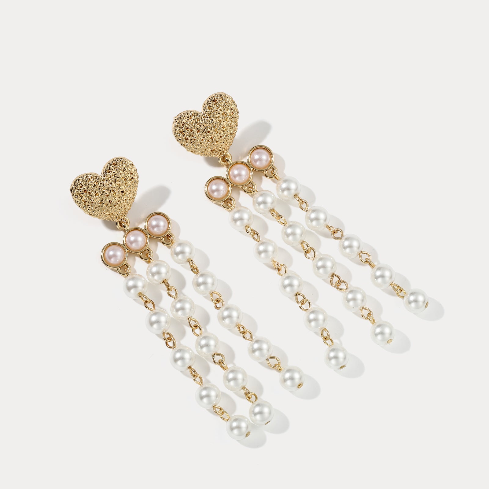 Pearl Tassel 18k Gold Earrings
