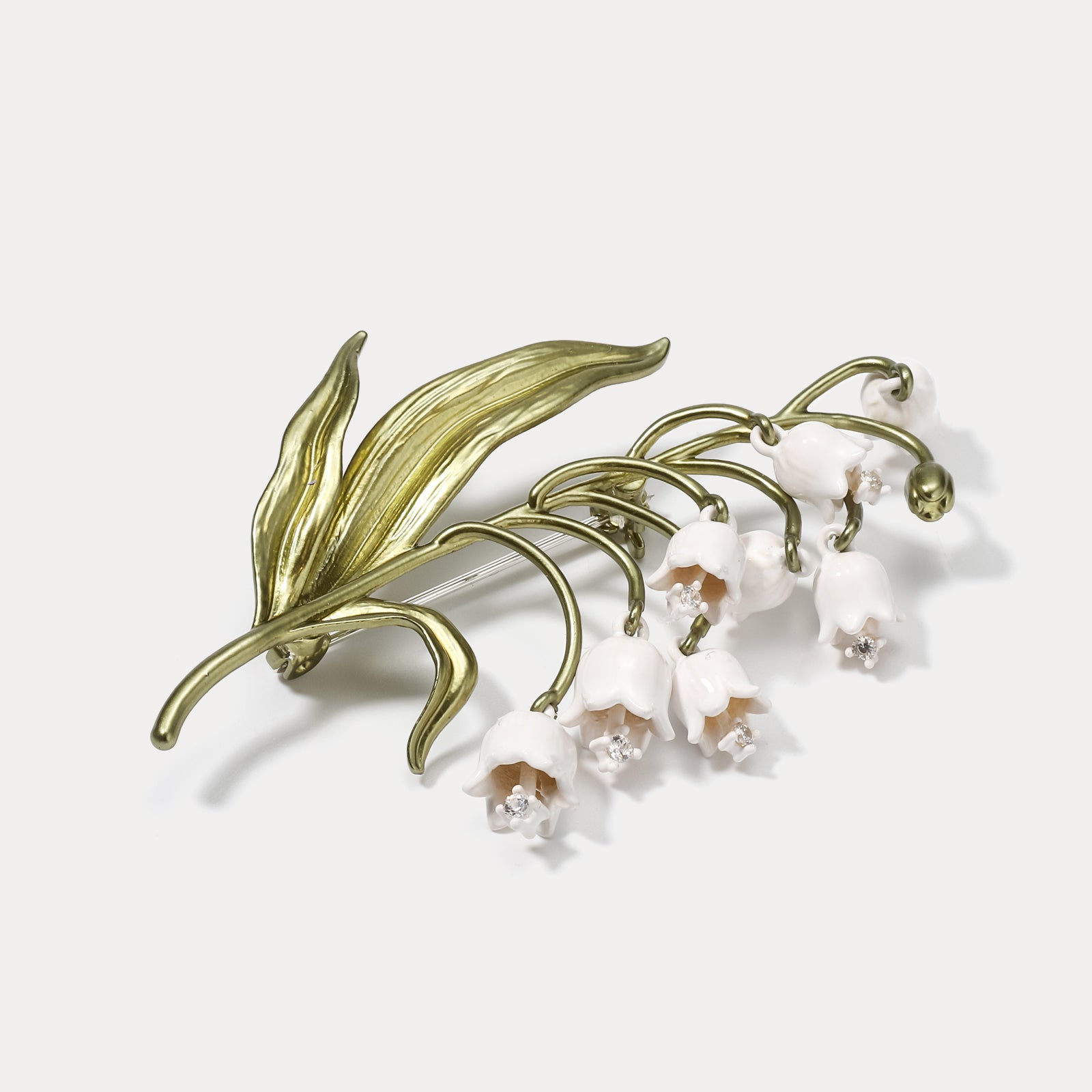 Shimmery Lily Of The Valley Brooch