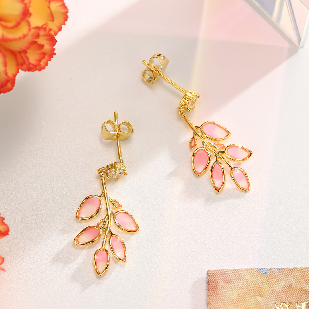 sakura dangling earrings