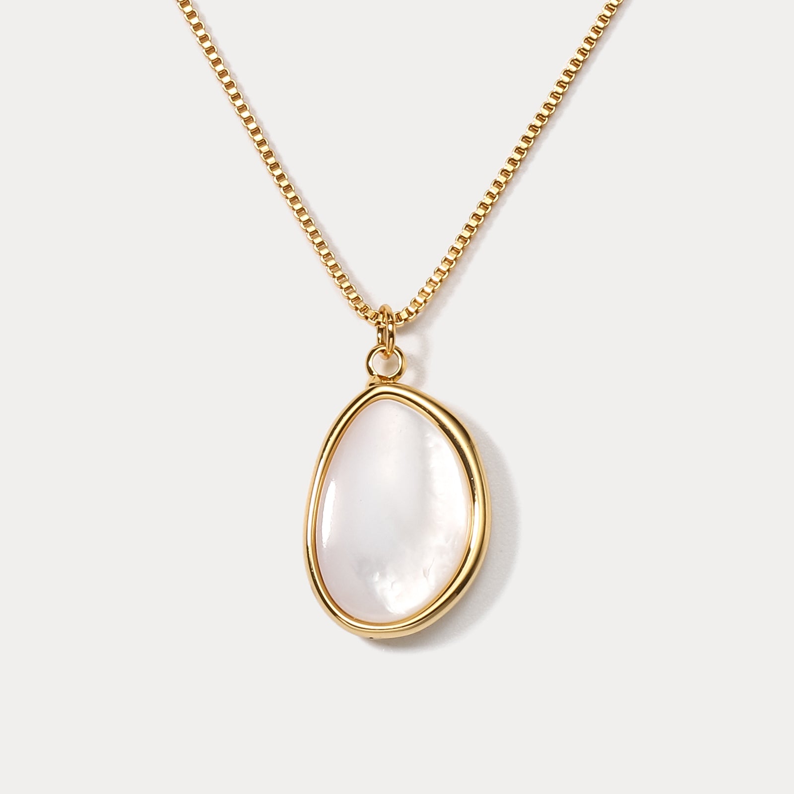 Oval Opal Pendant Necklace