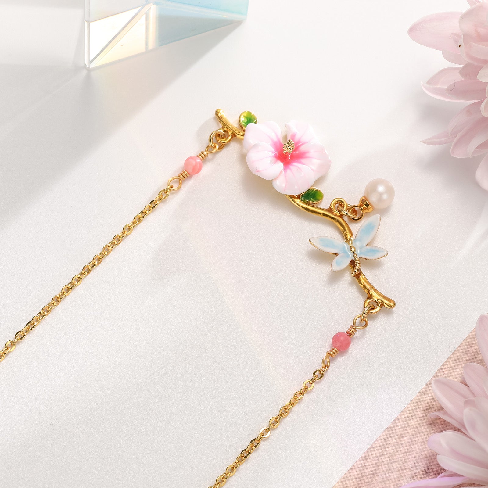 hibiscus pendant necklace