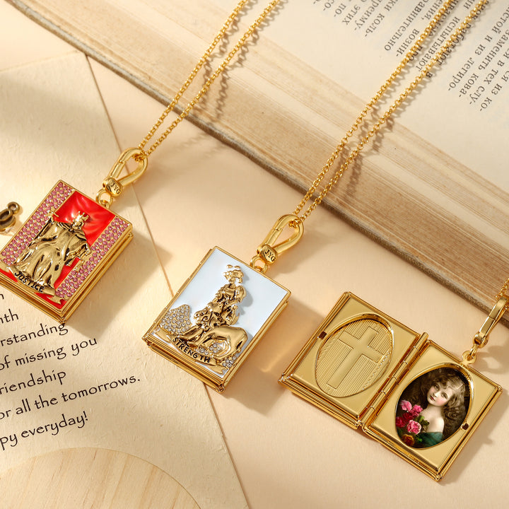 Tarot Locket Necklace-Justice