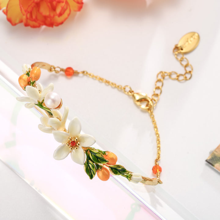 orange blossom pearl bracelet