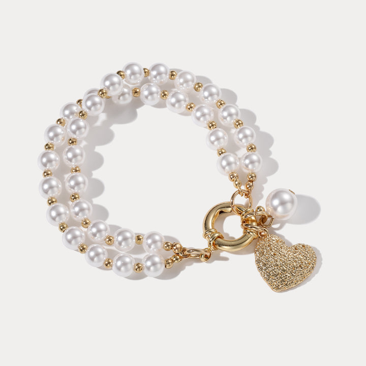 Heart ABS Pearl Bracelet