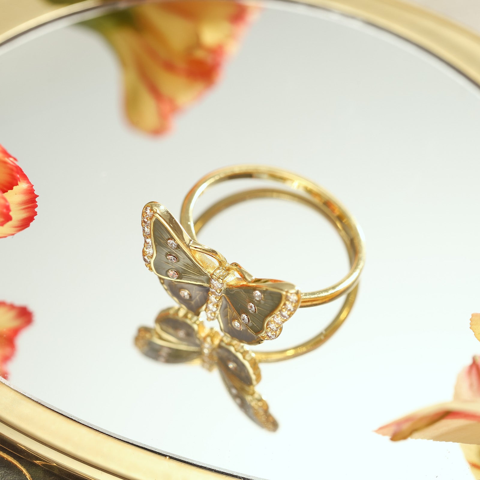 butterfly engagement ring