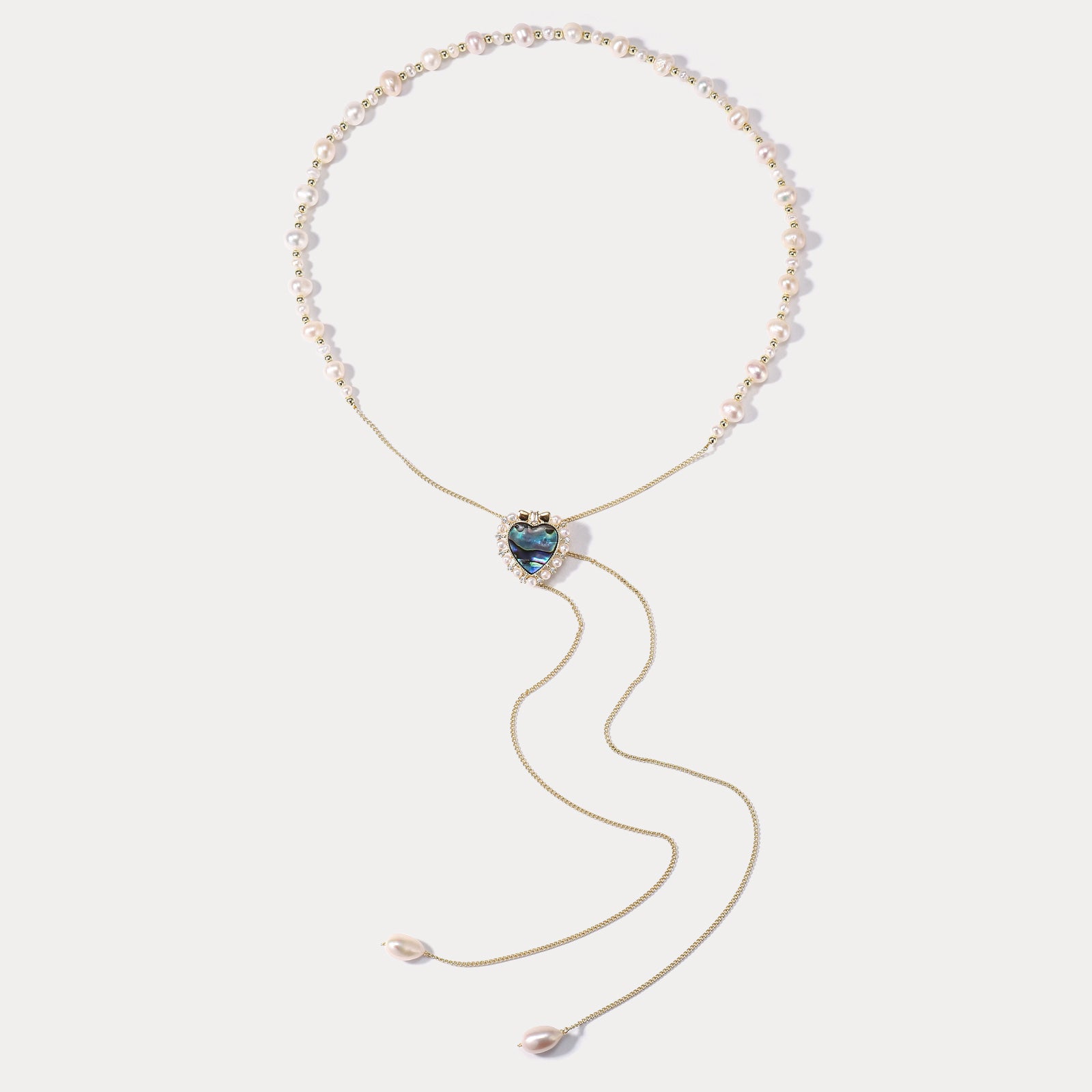 Selenichast Love Pearl Long Necklace