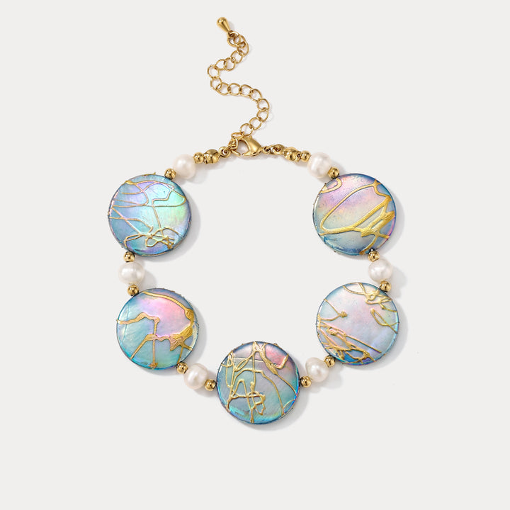 Selenichast blue sea shell bracelet