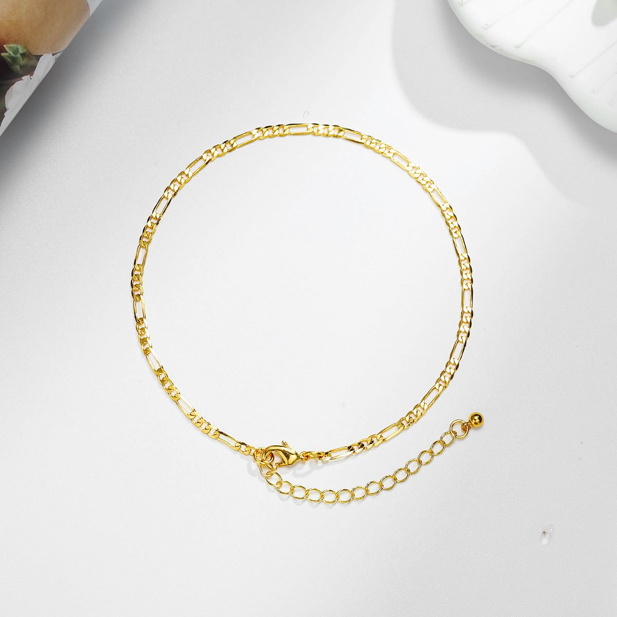 Figaro Chain Brass Anklet