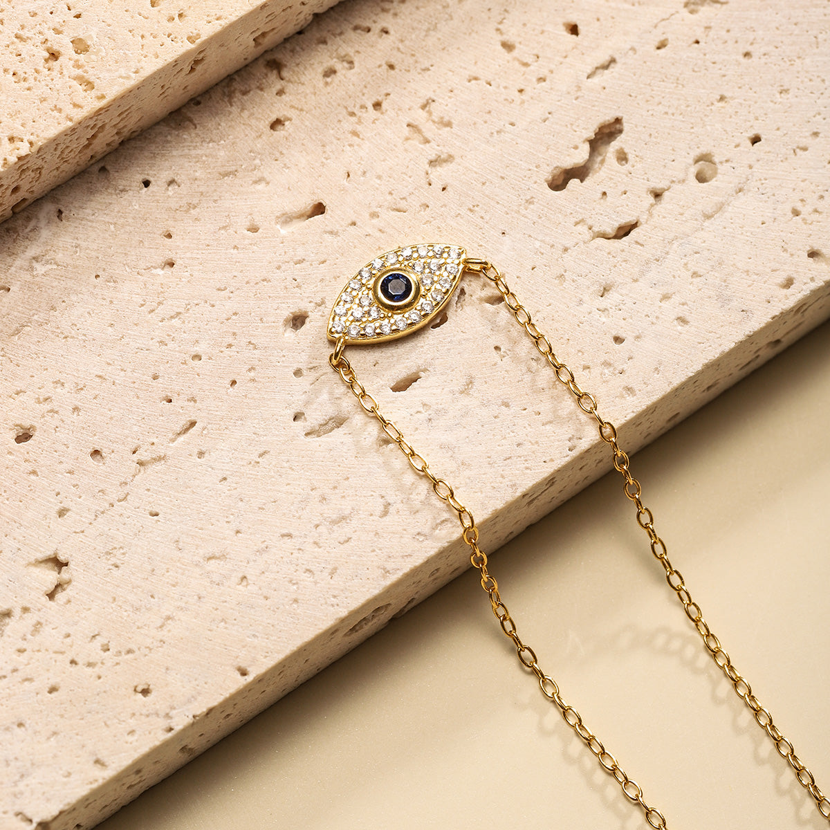 sapphire evil eye diamond pendant thin necklace