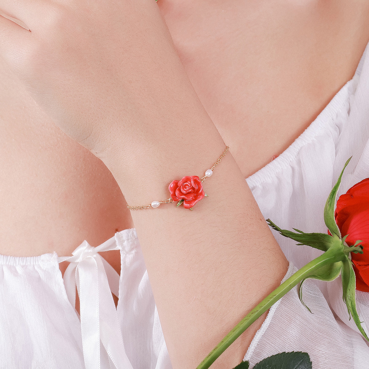 rose pearl bracelet