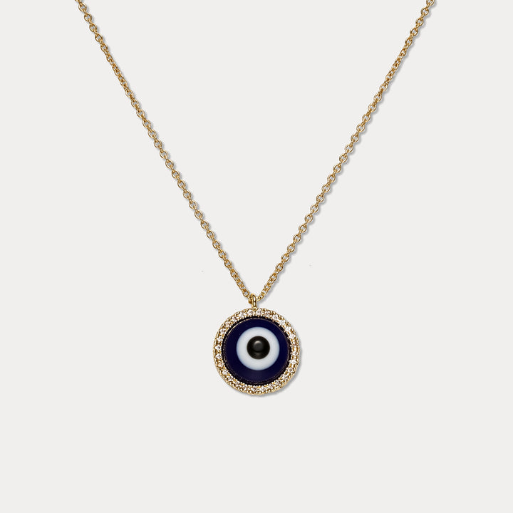 Selenichast dark blue evil eye chain necklace