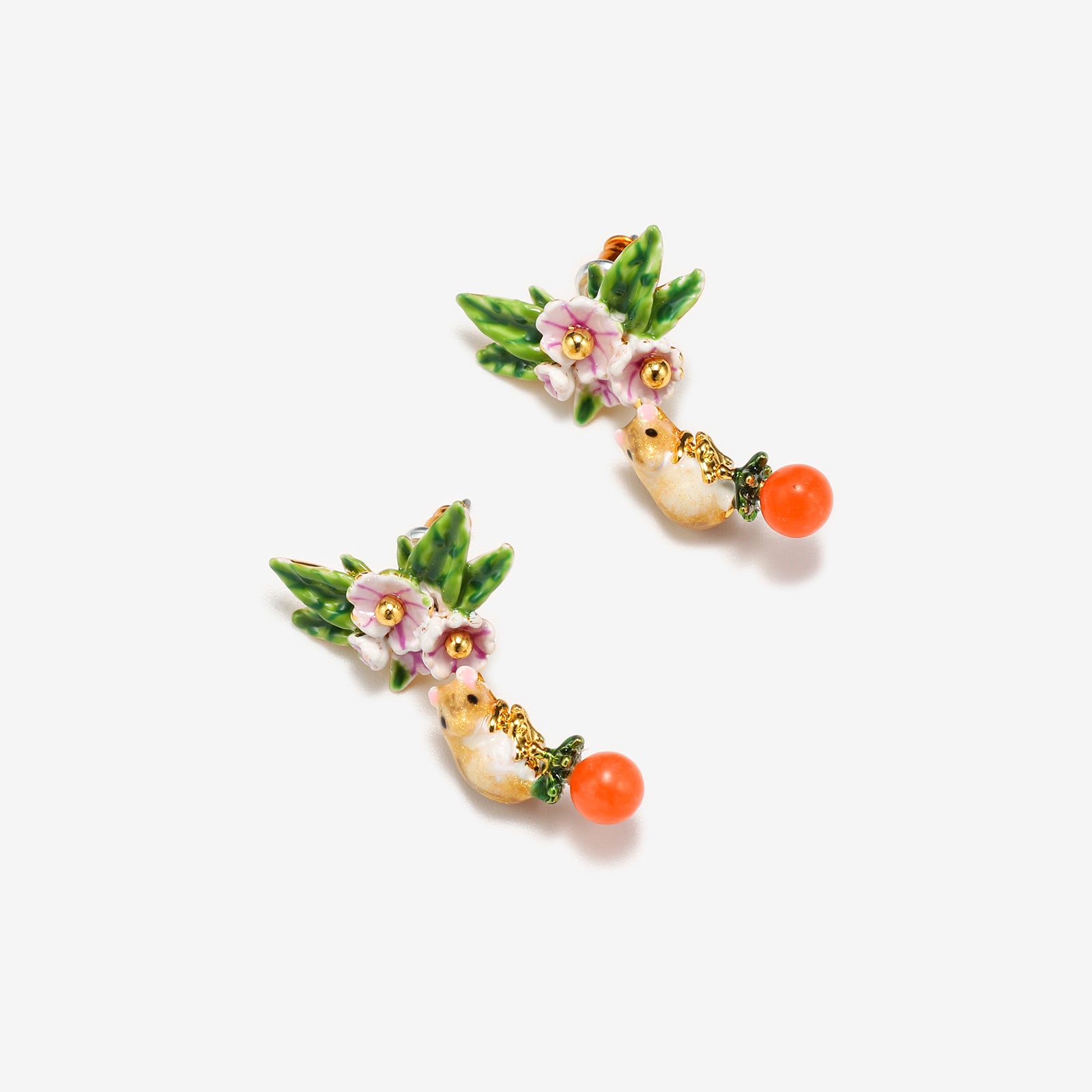 orchard squirrel dangling earrings