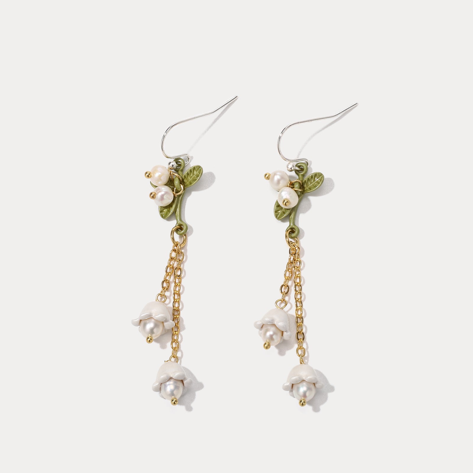 Lily Of The Valley Tassel Silver Earrings