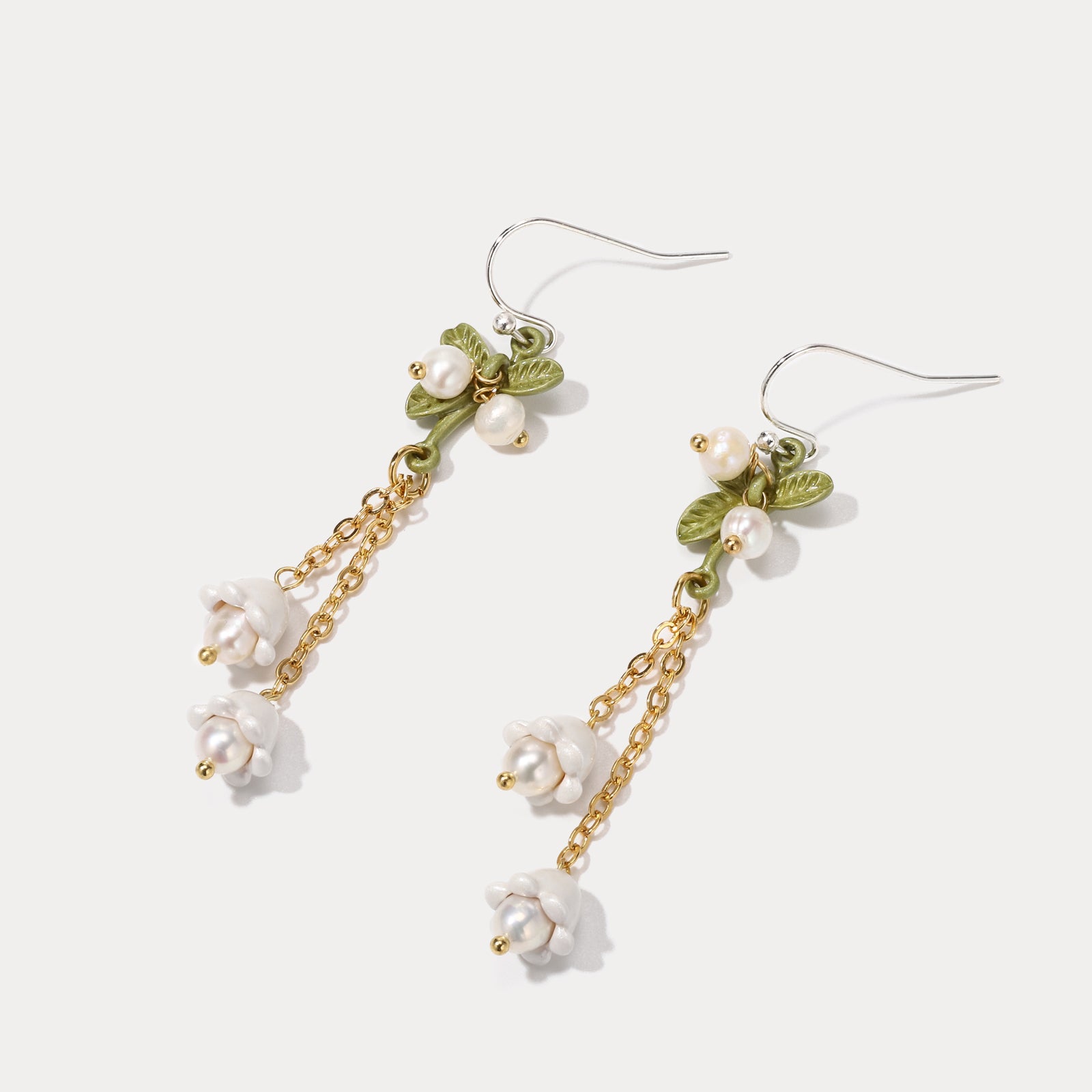 Lily Of The Valley Tassel 18k Gold Earrings