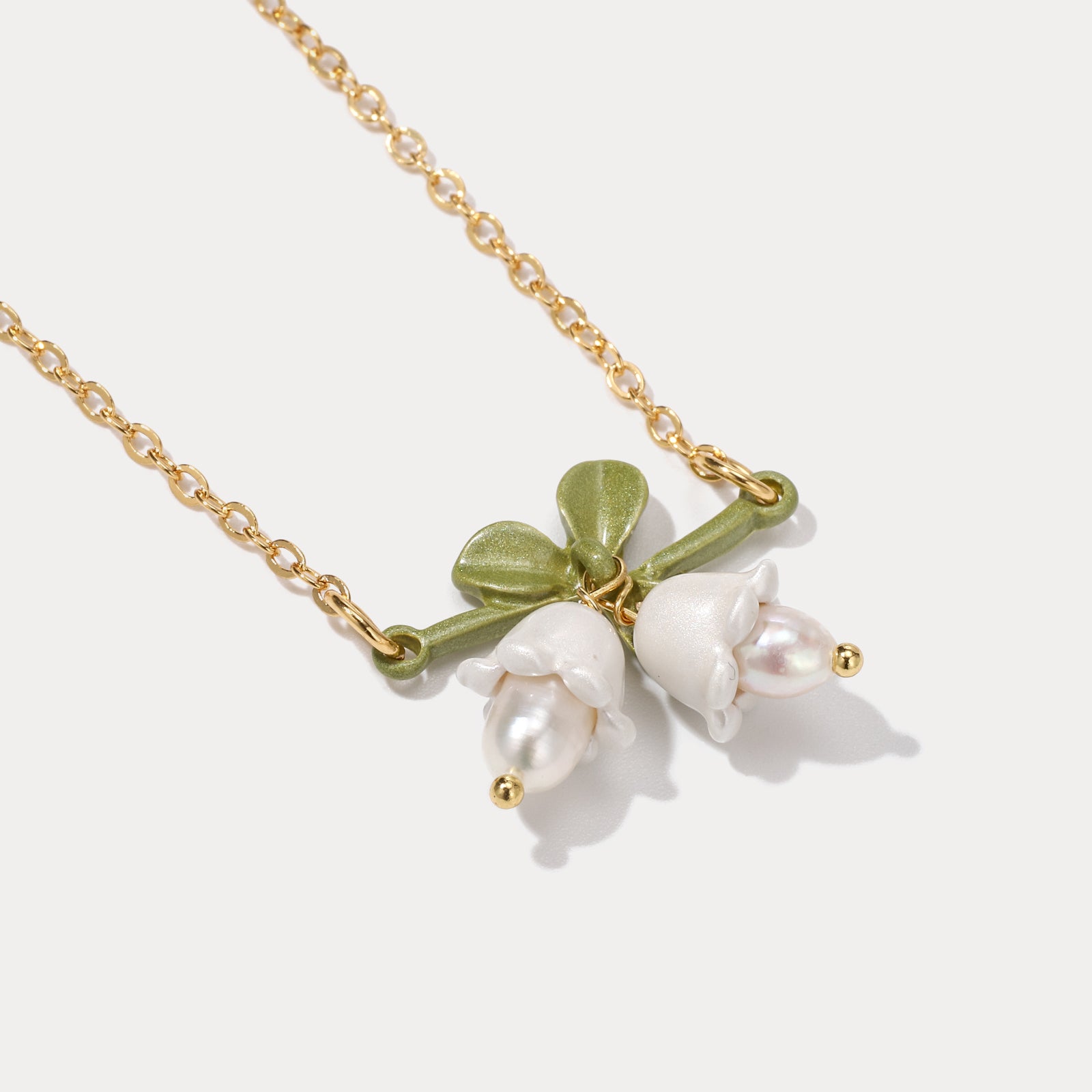 Lily Of The Valley Leaf Necklace