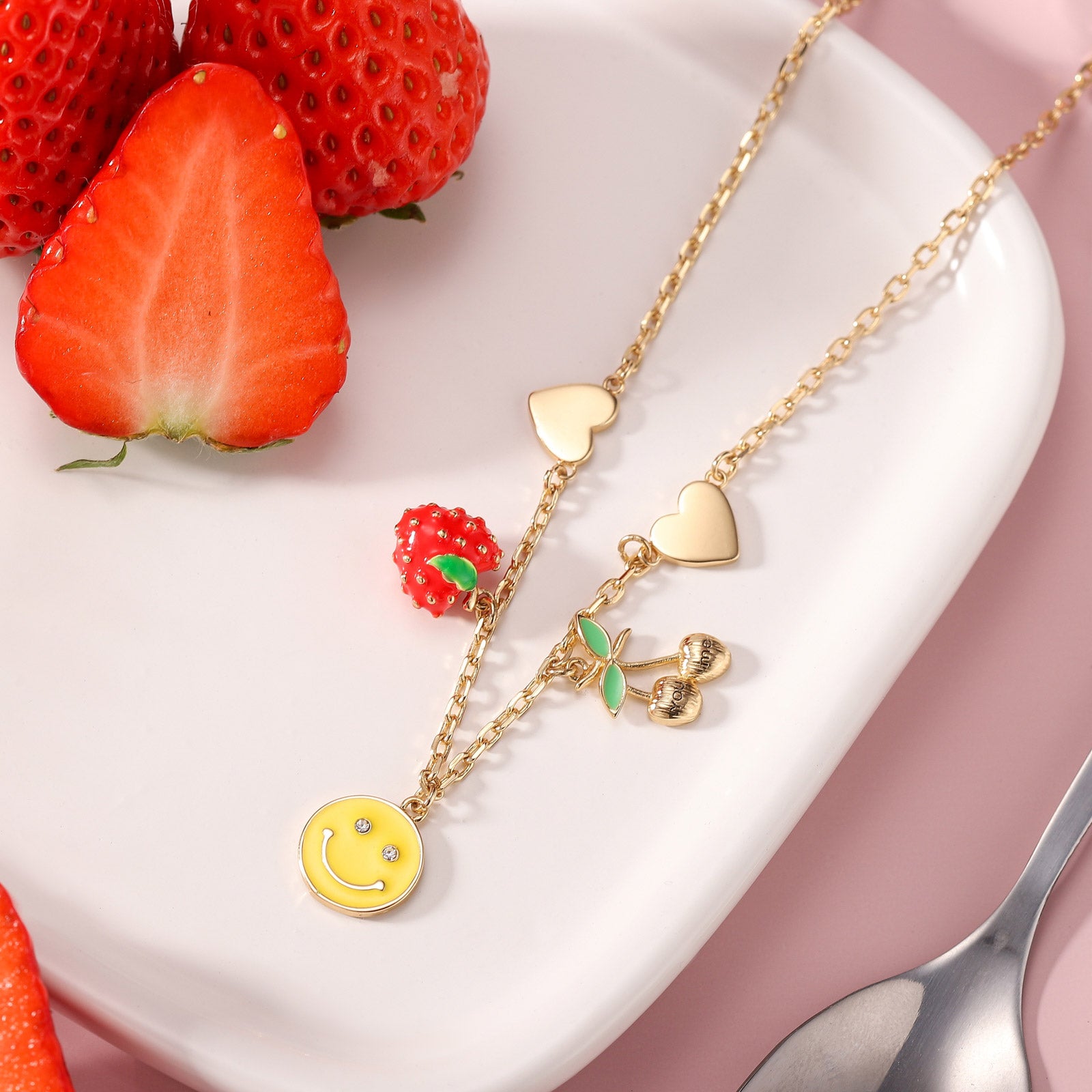 Strawberry Cherry Necklace