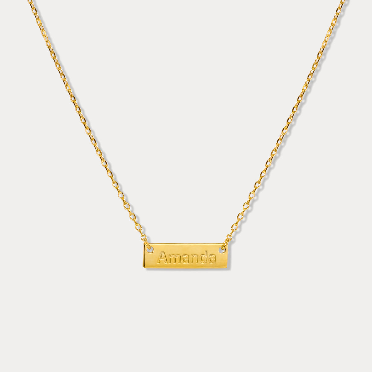 Selenichast custom letter tag chain necklace
