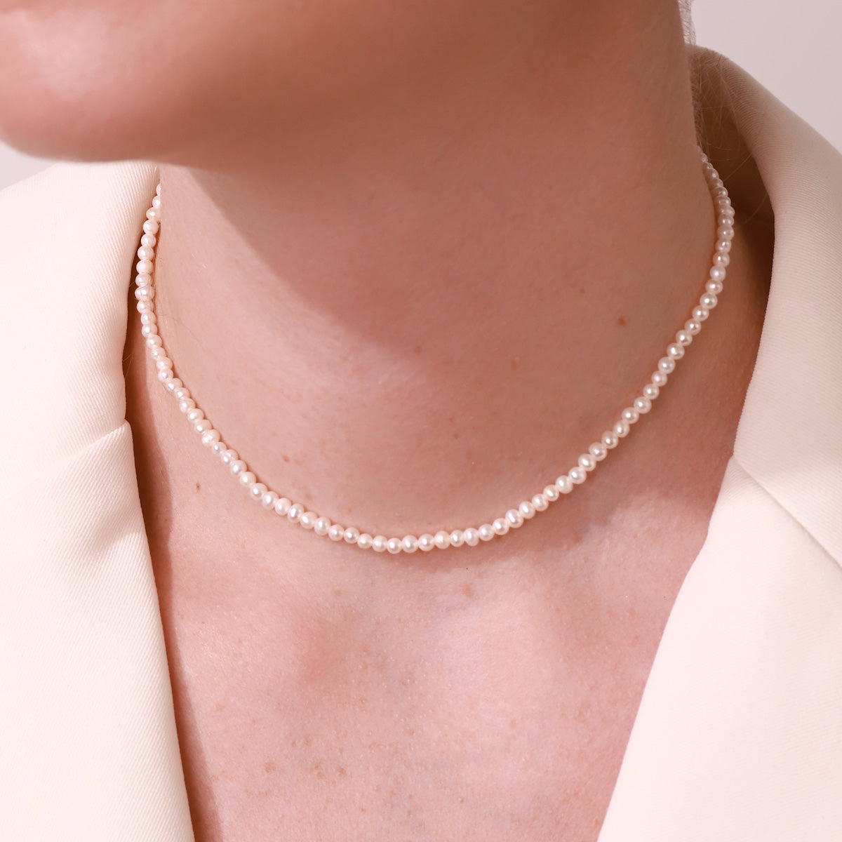 simple pearl gold necklace