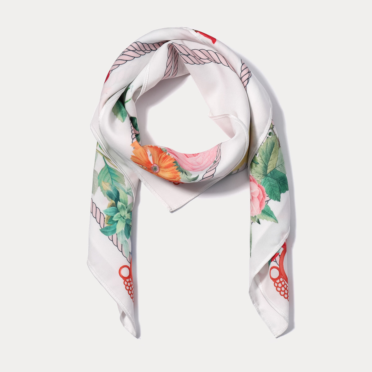 Blooming Square Silk Scarf
