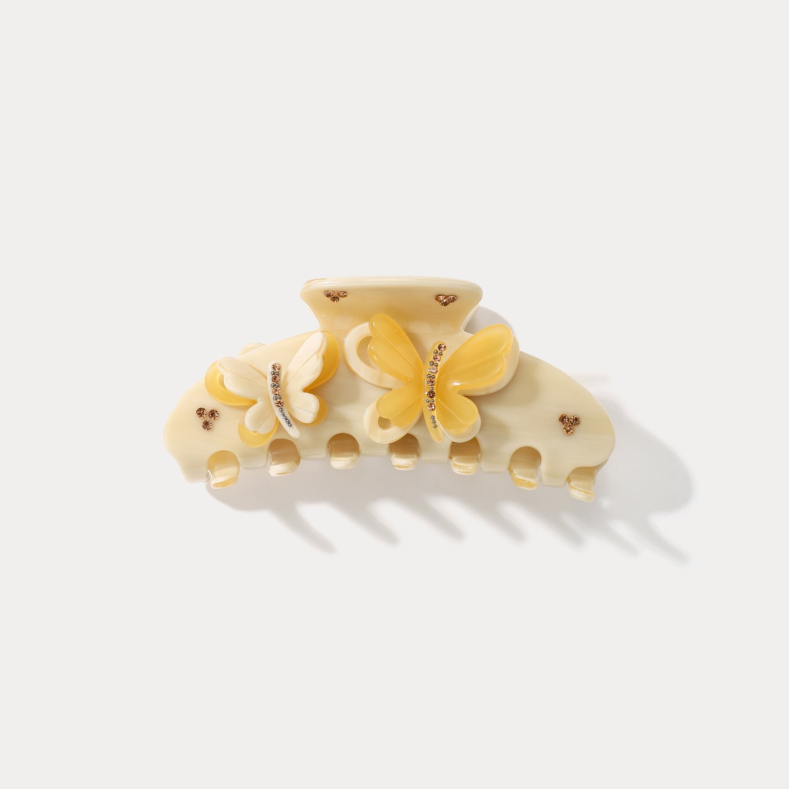 Yellow Butterfly Claw Clips
