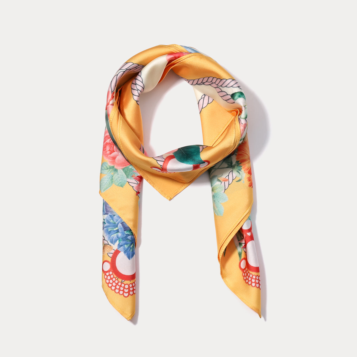 Blooming Square Silk Scarf