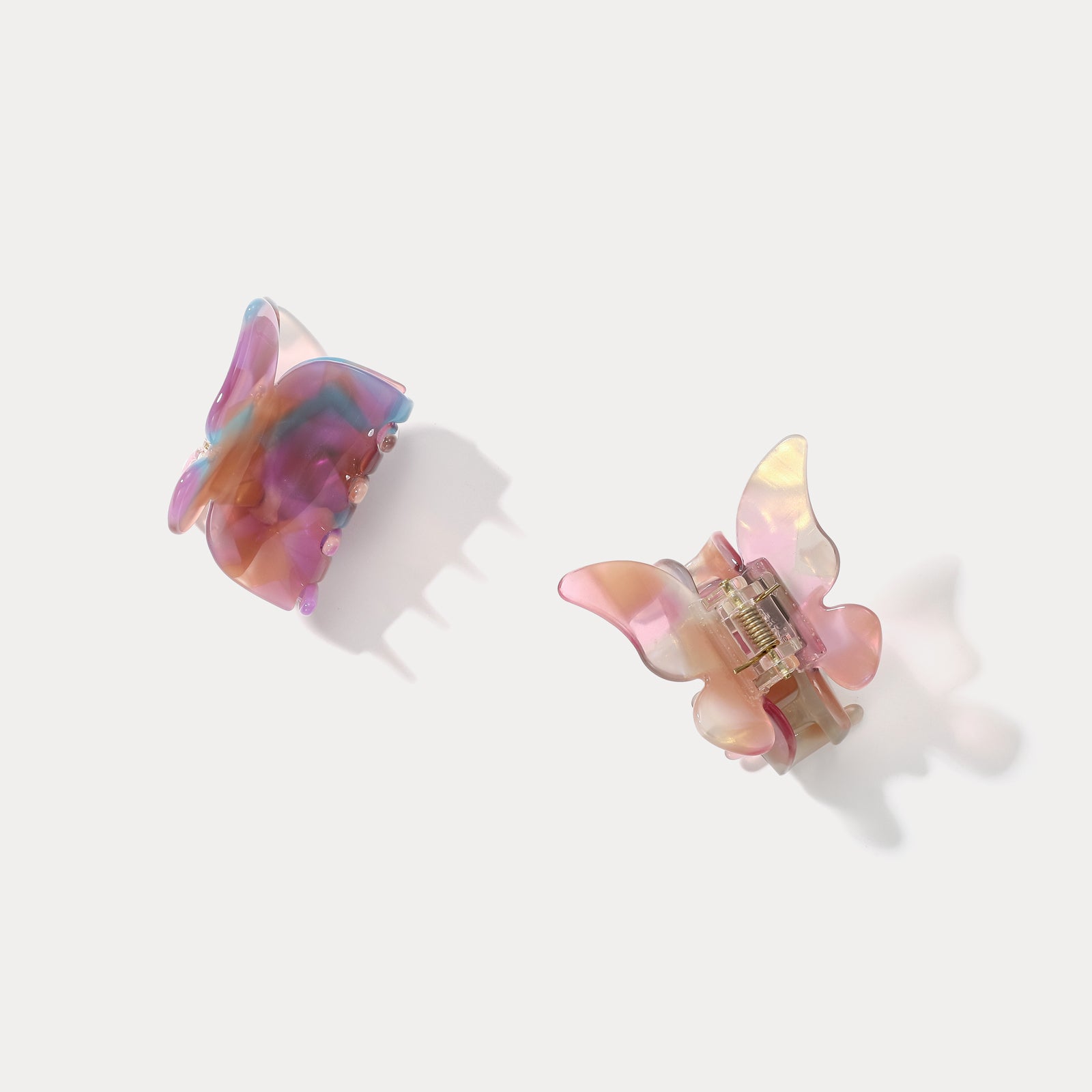 Butterfly Colorblock Acetate Claw Clips Set