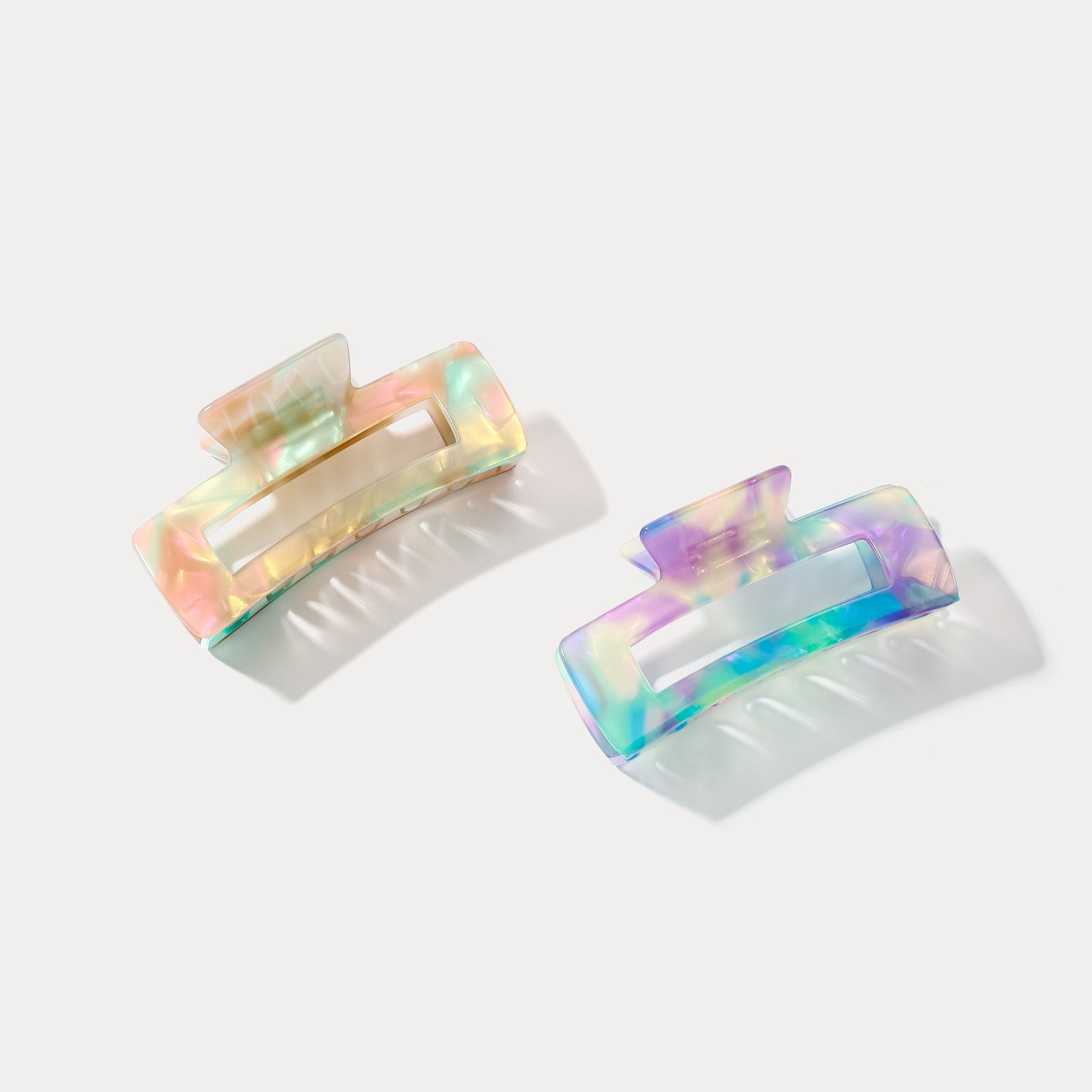 Colorblock Hair Claw Clips