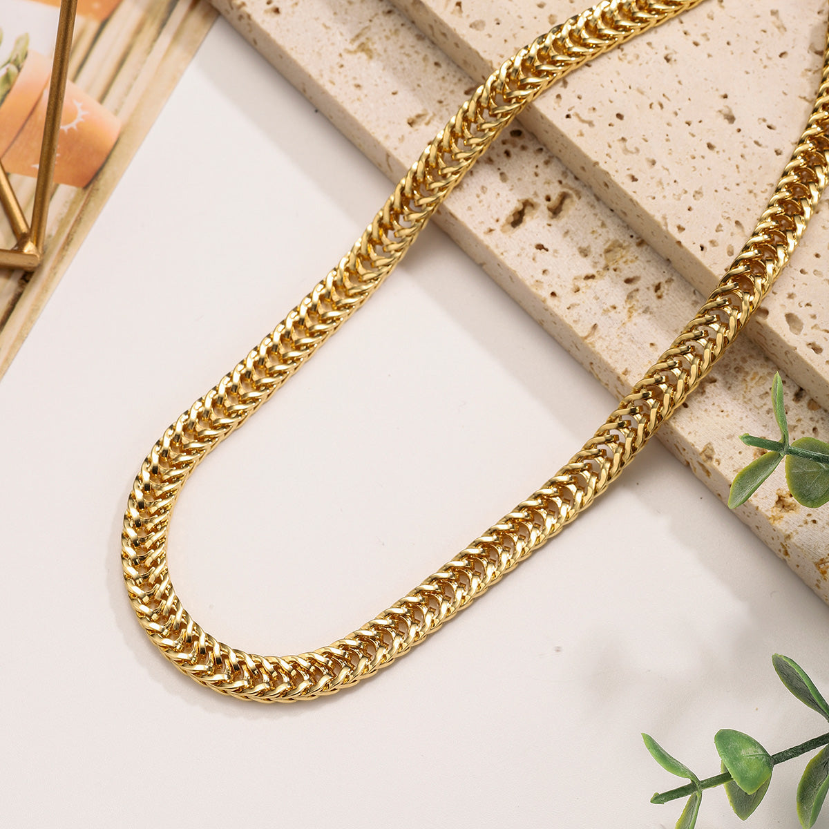 vintage franco snake chain necklace