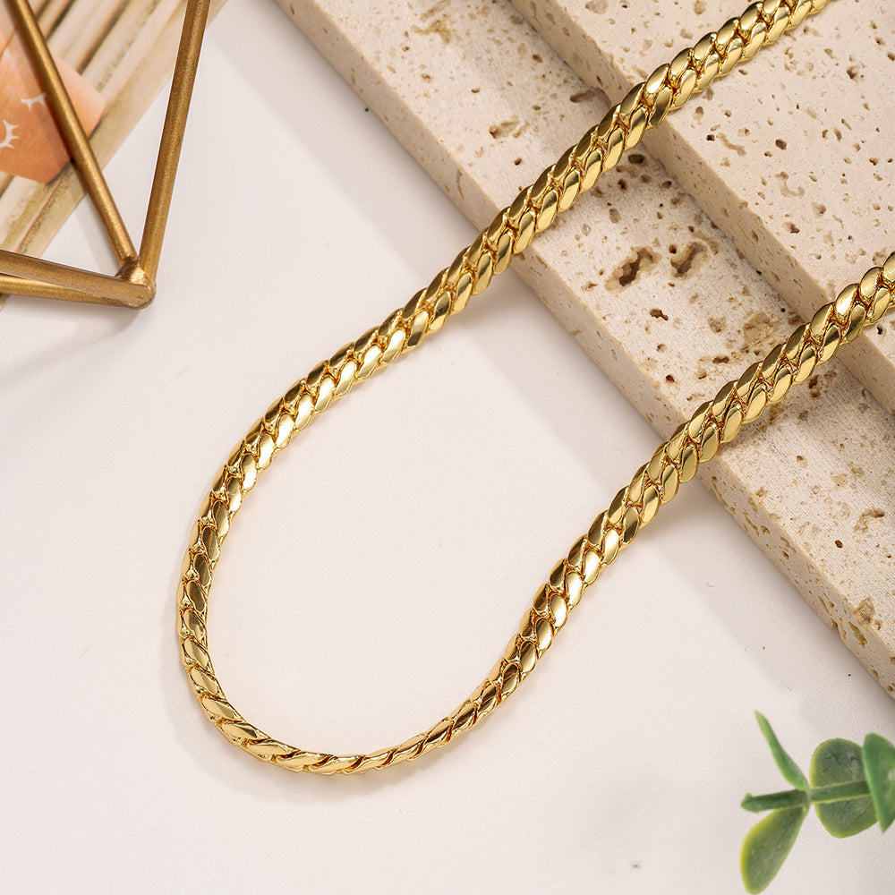 gold cuban link chain necklace