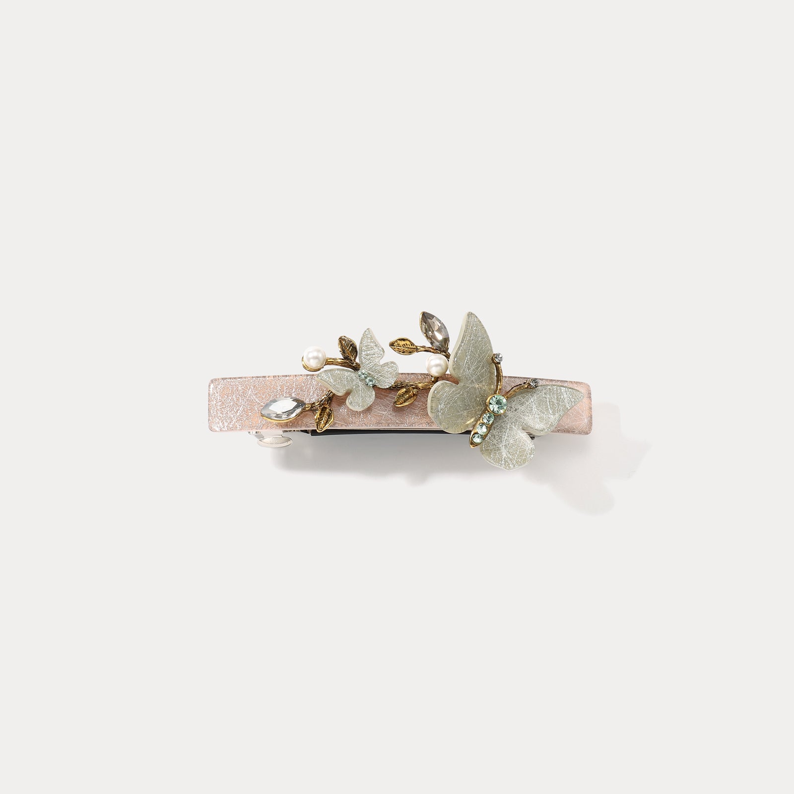 Floral Butterfly Diamond Hairpin