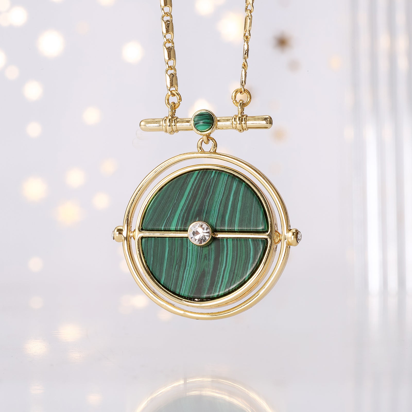 Green 18K Gold Jupiter Necklace