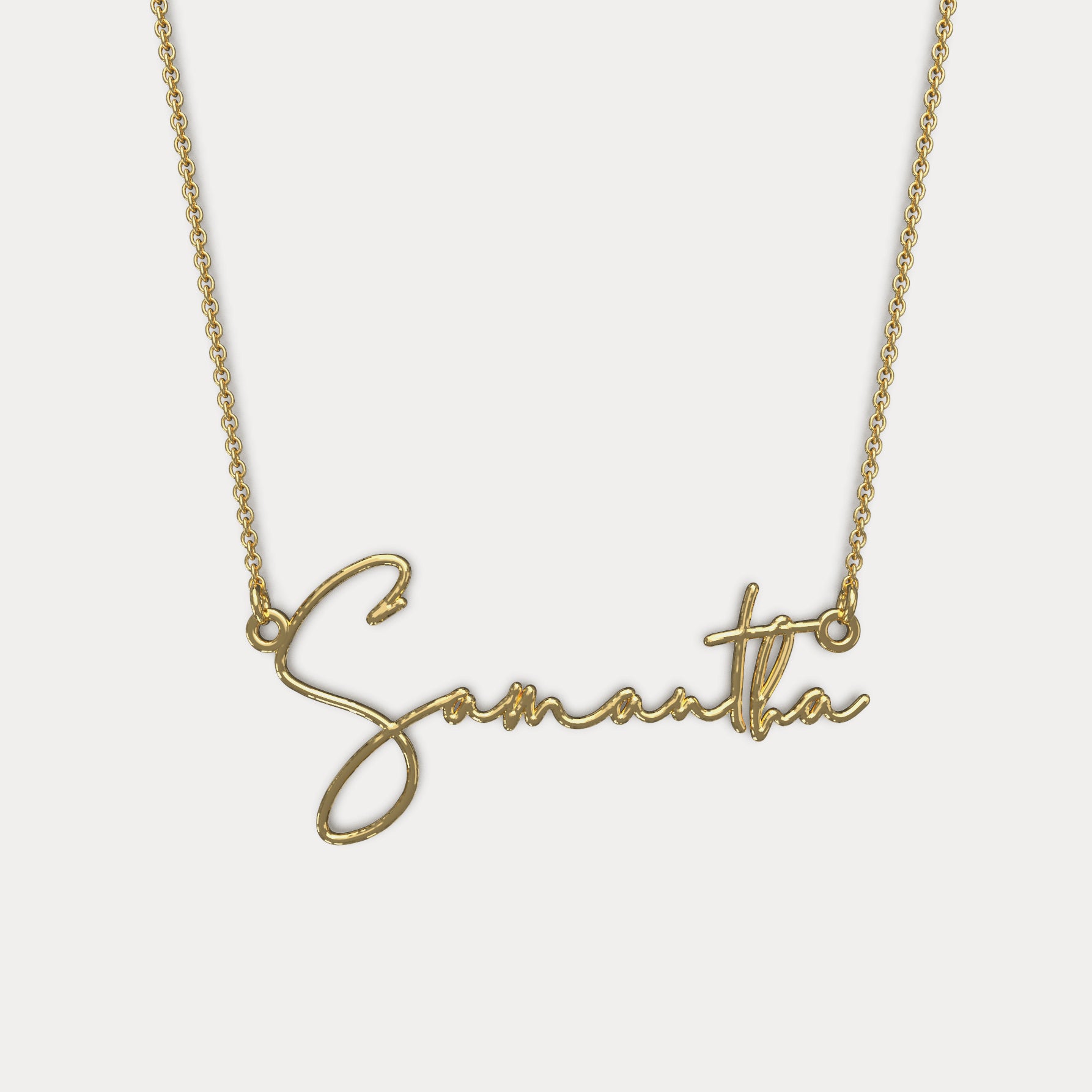Monroe Name Gold Necklace