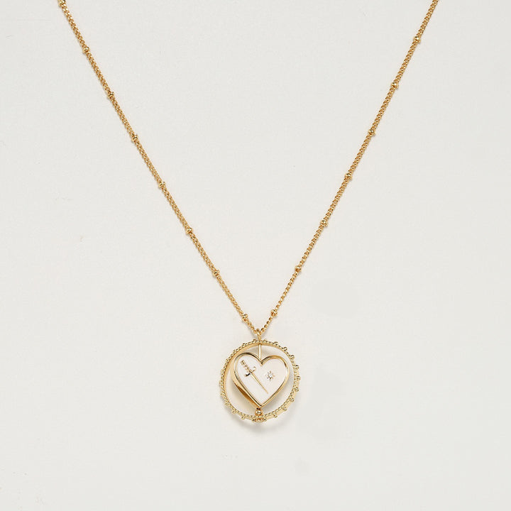 Selenichast rotating heart tarot necklace