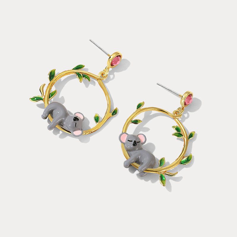 Koala Diamond Earrings