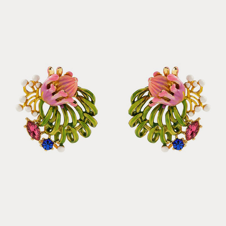 Selenichast tropical flower earrings