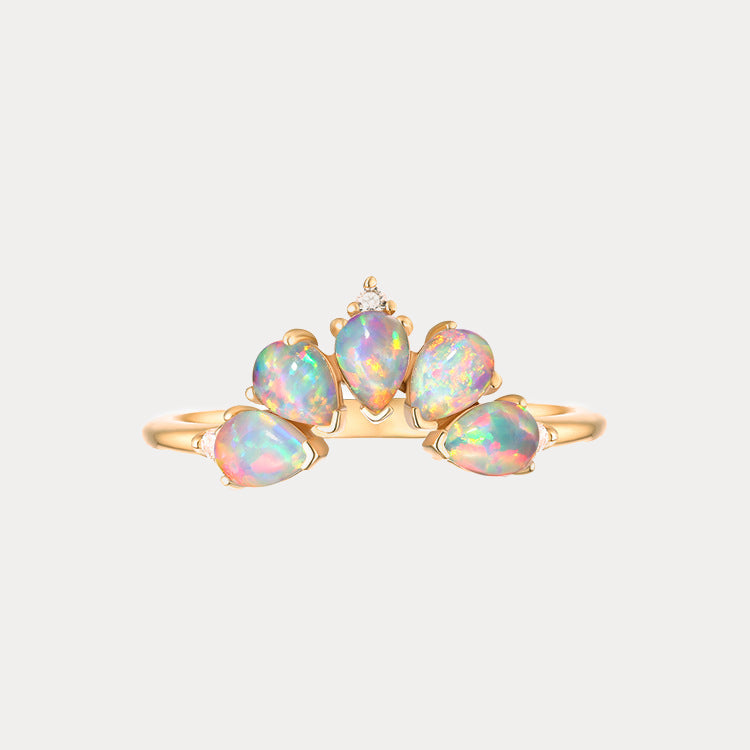 Selenichast Opal Crown Ring