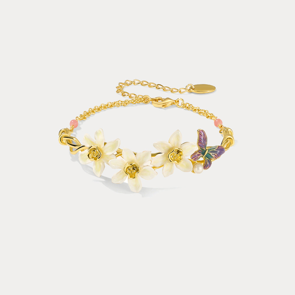 Selenichast Daffodils & Butterfly Bracelet