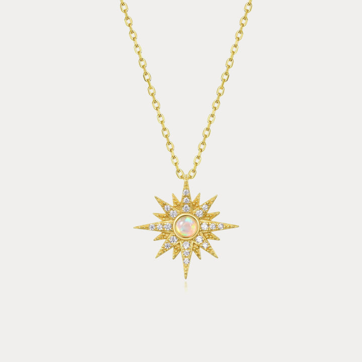 Selenichast eight pointed star necklace