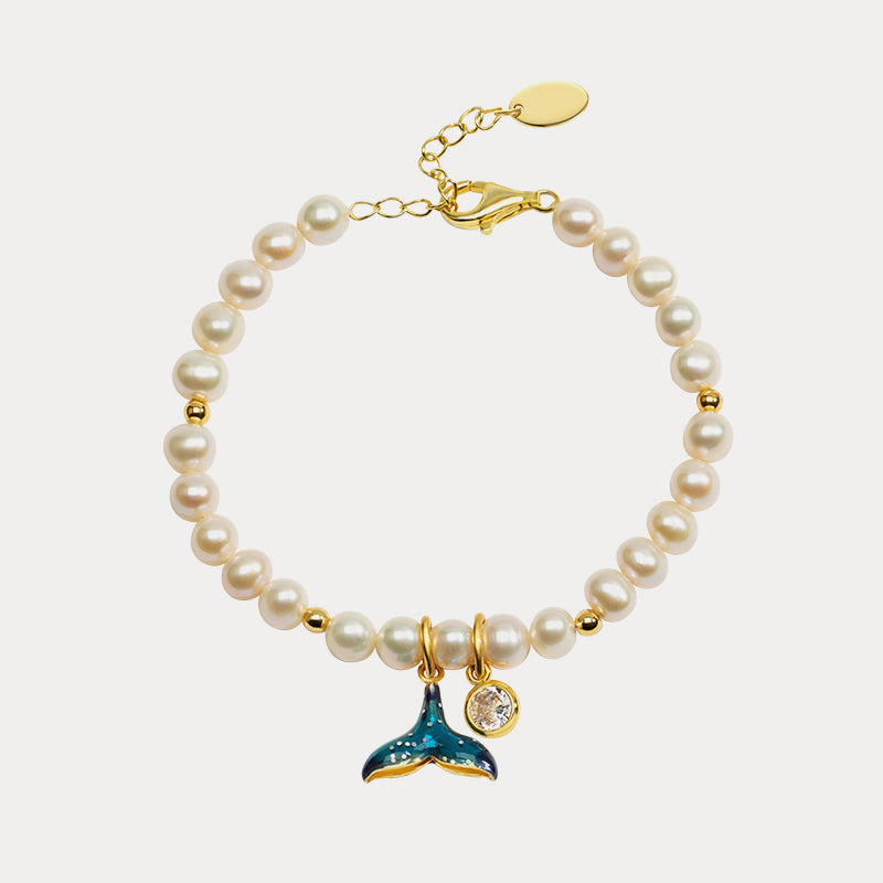 mermaid tail pearl summer bracelet