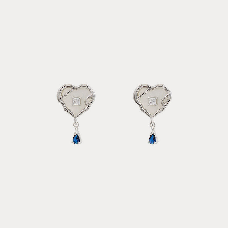 Selenichast ice heart earrings