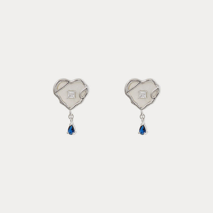 Selenichast ice heart earrings