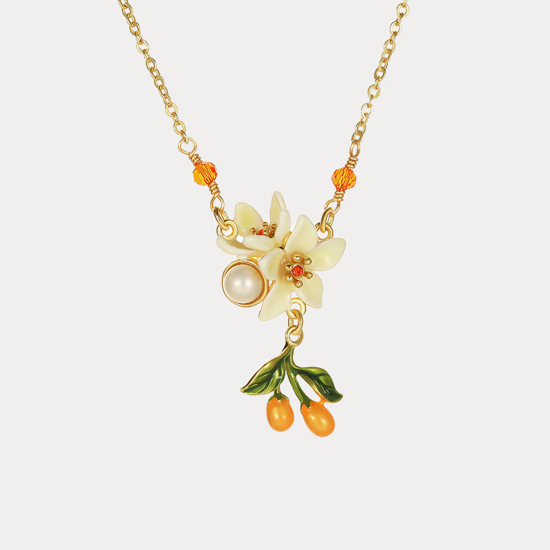 Selenichast orange blossom necklace 1