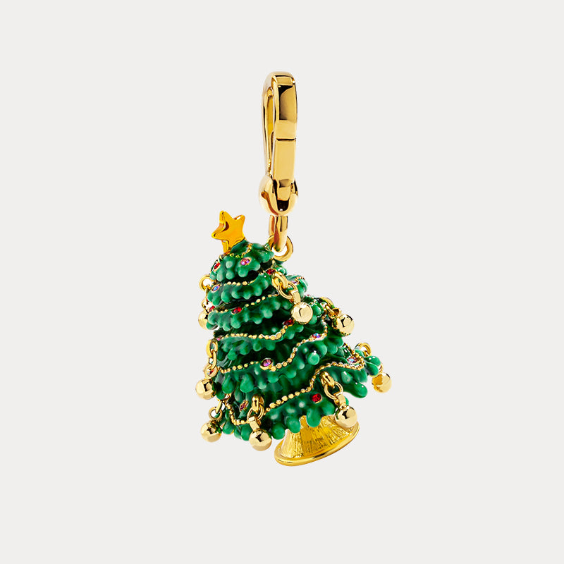 Selenichast Christmas Tree Locket Necklace