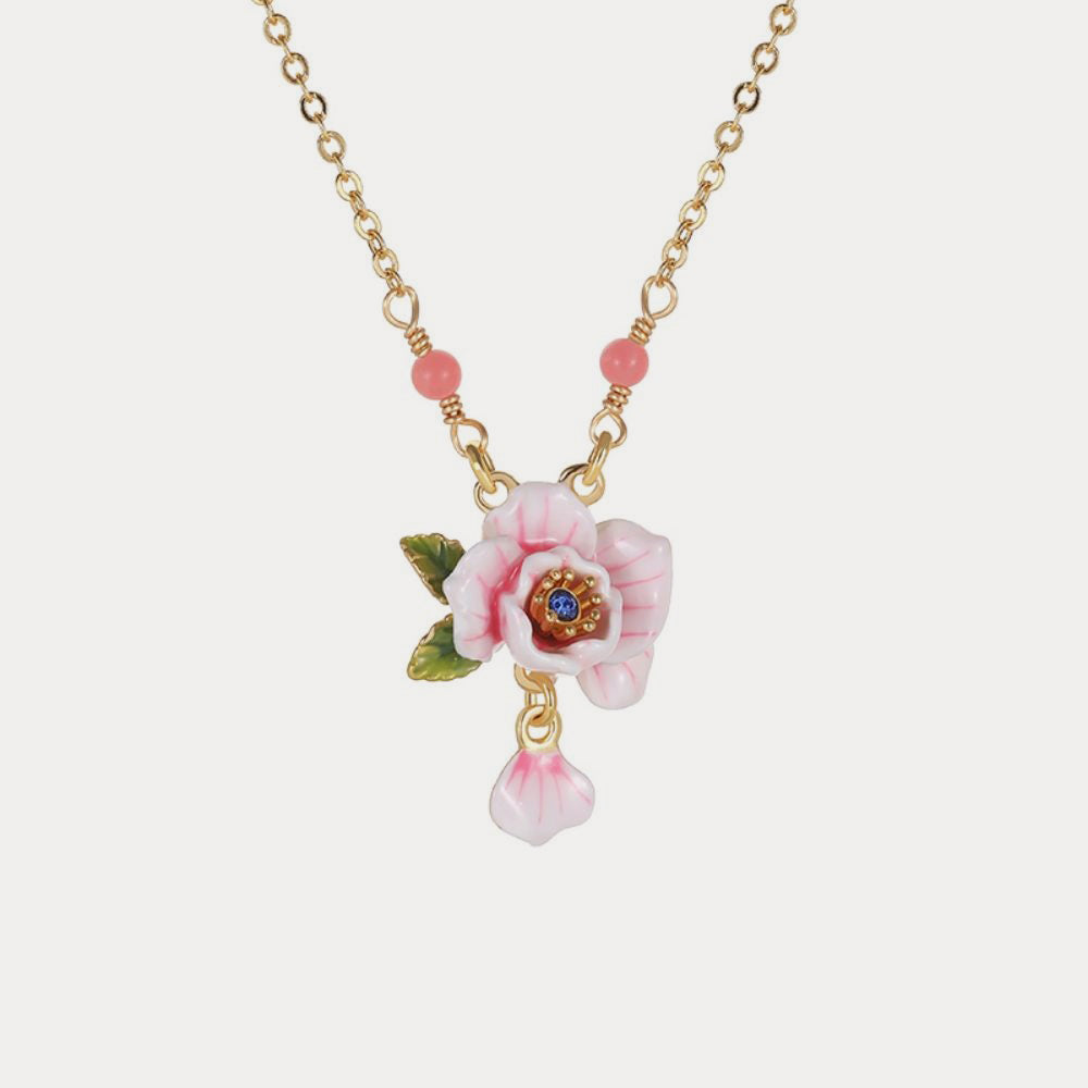 Selenichast pink rose necklace