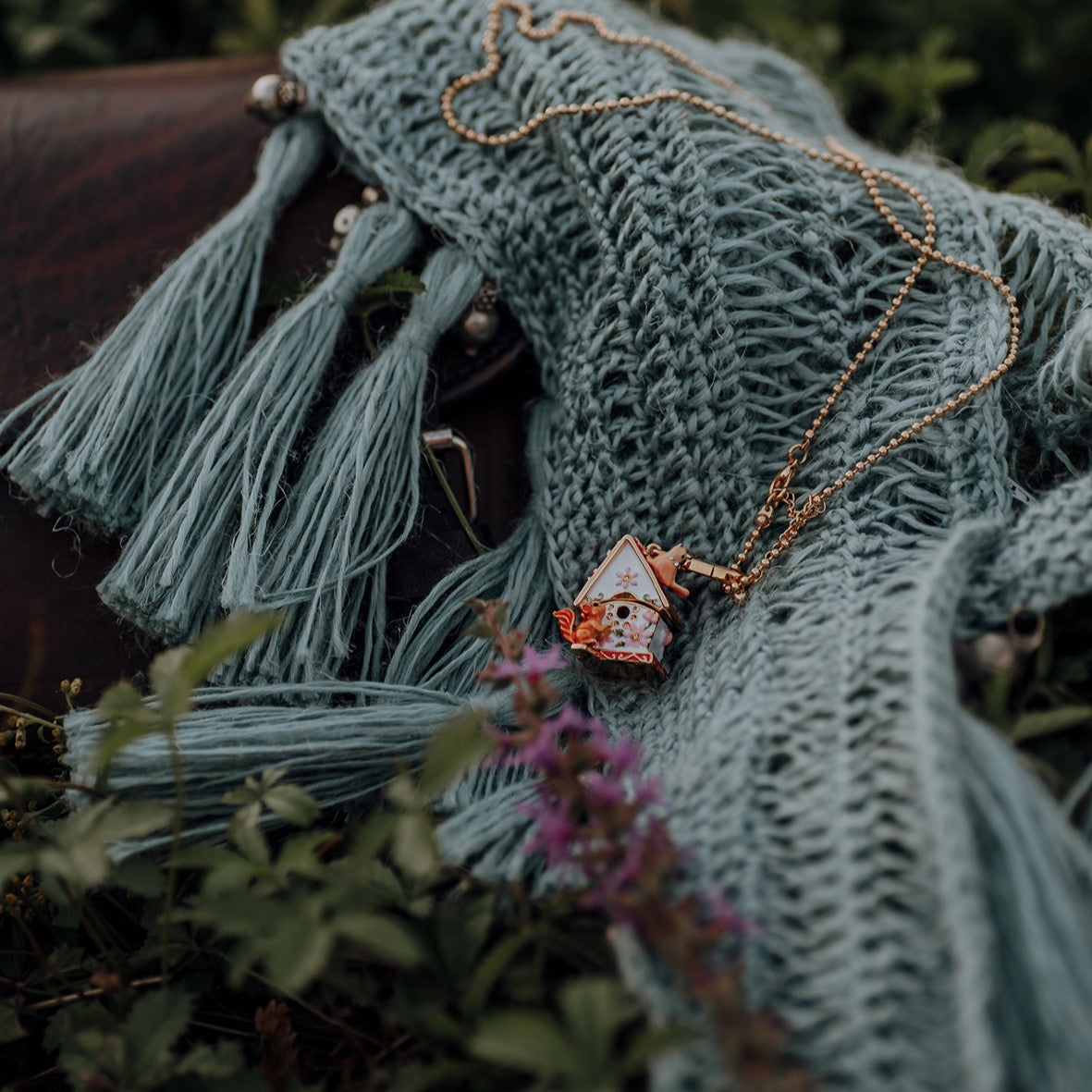 Squirrel Hut Nature Necklace