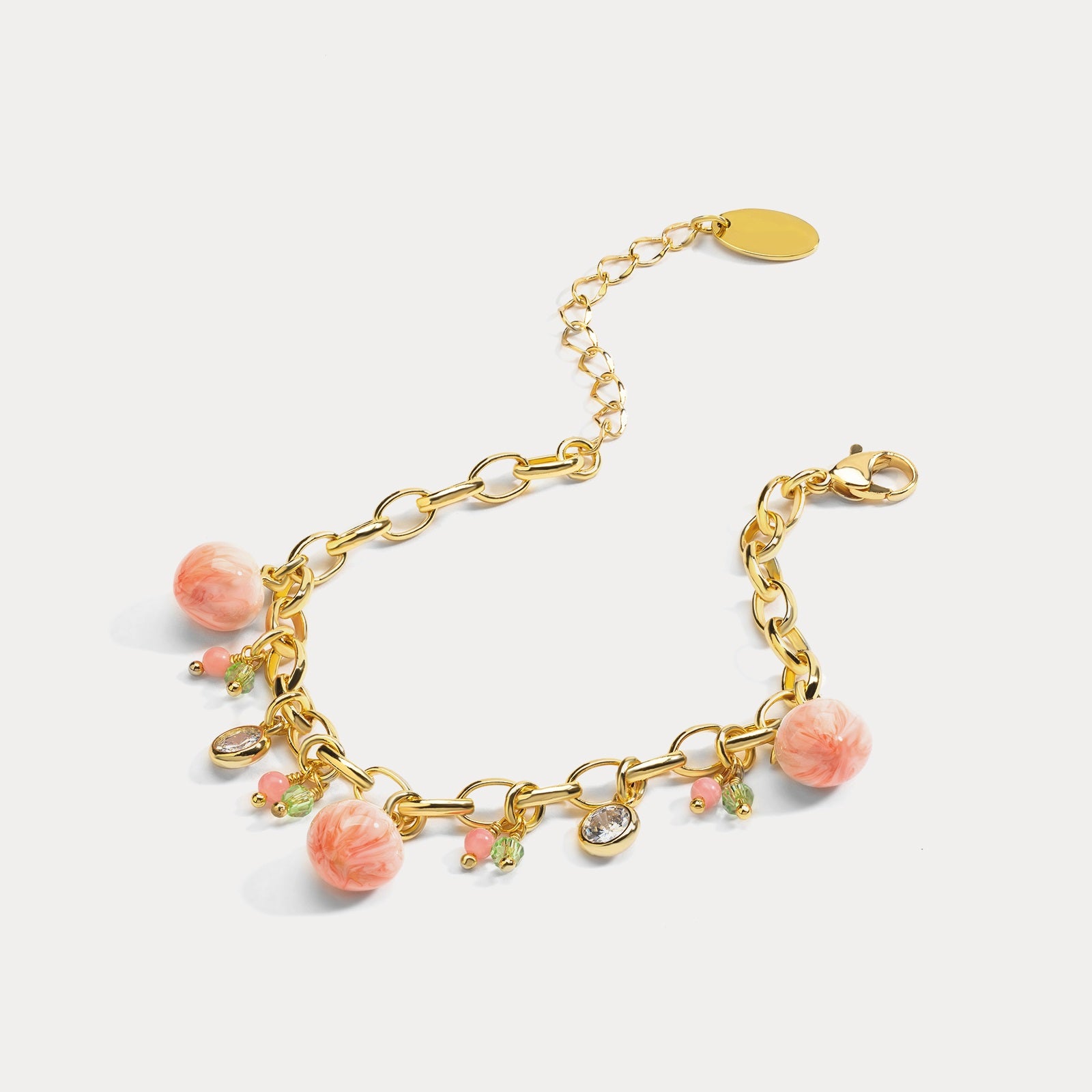 Peach Charms Bracelet