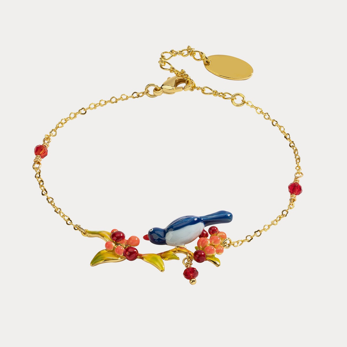 Selenichast pair of lovebirds bracelet